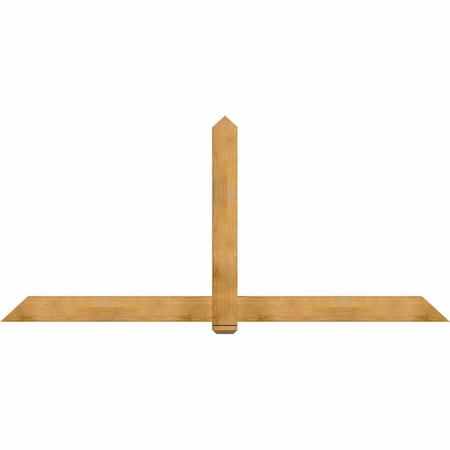 Ekena Millwork Eugene Rough Sawn Timber Gable Bracket, Western Red Cedar, 108"W x 49"H x 4"D x 6"F, 11/12 Pitch GBW108X49X0406EUG00RWR